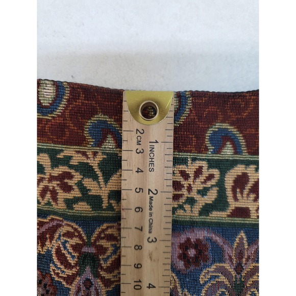 On The Verge Vest Womens Large Multicolor Tapestry Patchwork Button Lined USA - Picture 5 of 9